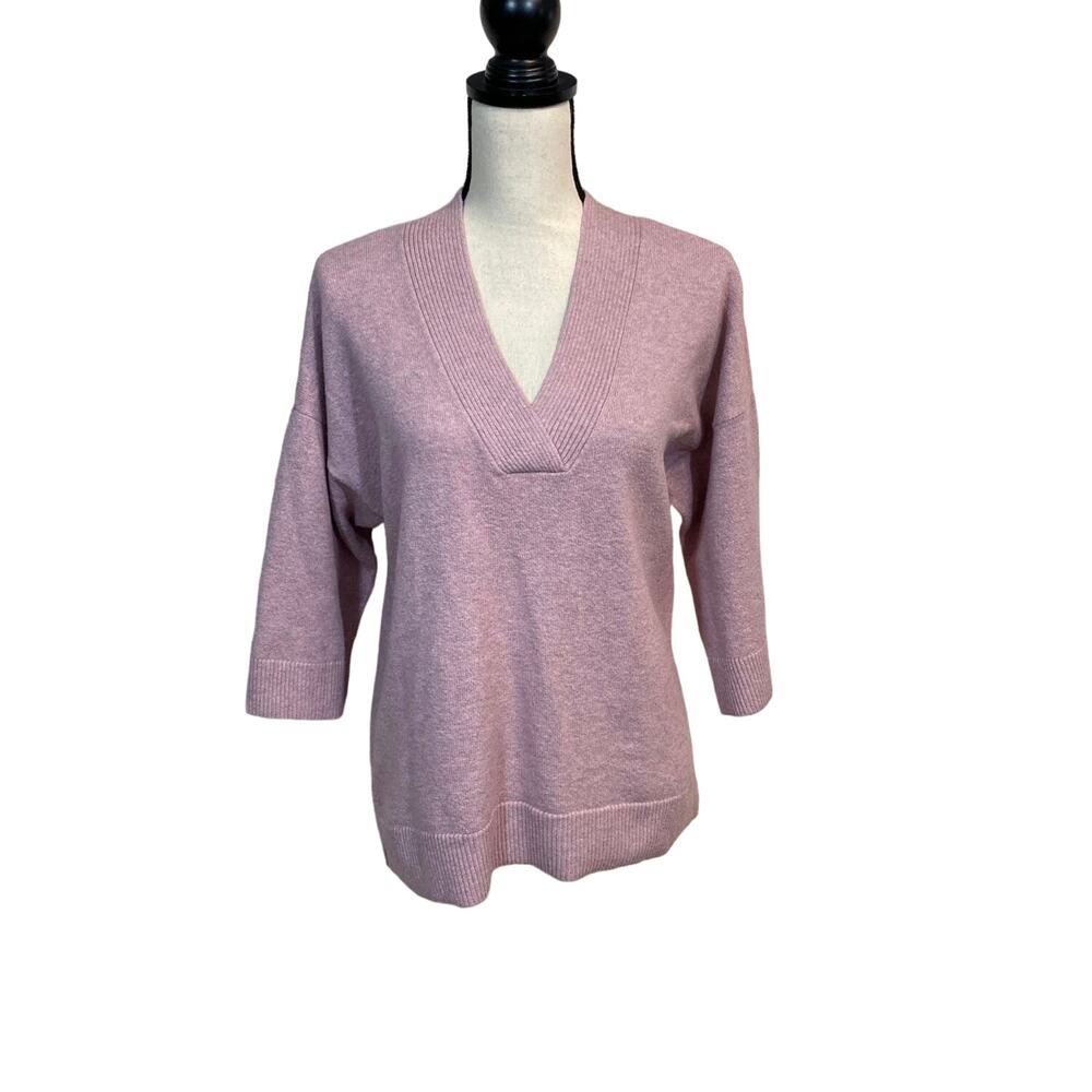J. Jill Drop Shoulder V-Neck Oversized Sweater Size Small